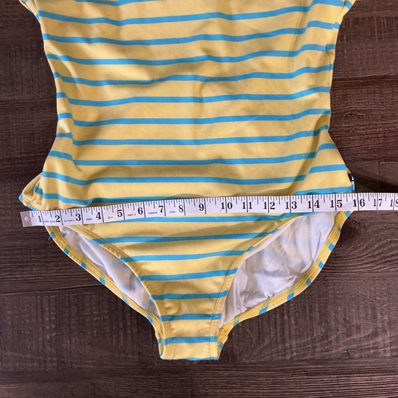 Nautica Yellow and Blue Striped Swimsuit Size 16 - Picture 4 of 8